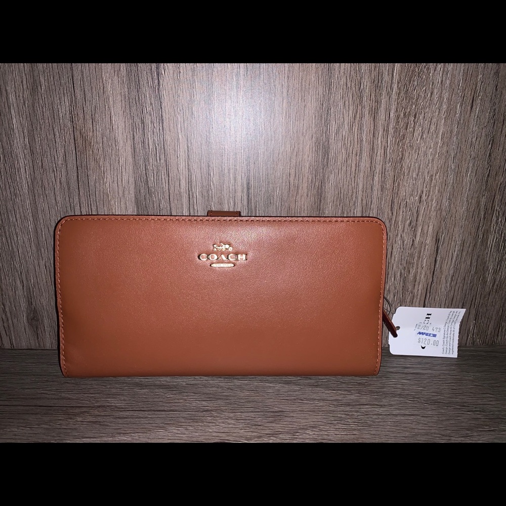 Brown leather Coach wallet